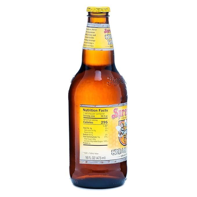 Sprecher CREAM SODA - From the Cream City of Wisconsin 16-Ounce Glass Bottle (Pack of 12)