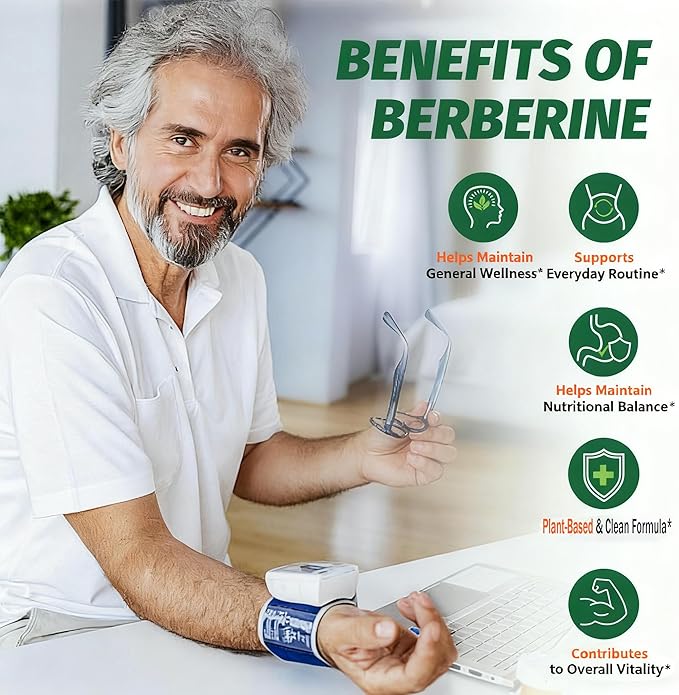 Organic Berberine Supplement - 180 Count Berberine with Ceylon Cinnamon &amp Citrus BergamotCinnamon SupplementsBerberine 1500mg Complex 3-Month Supply