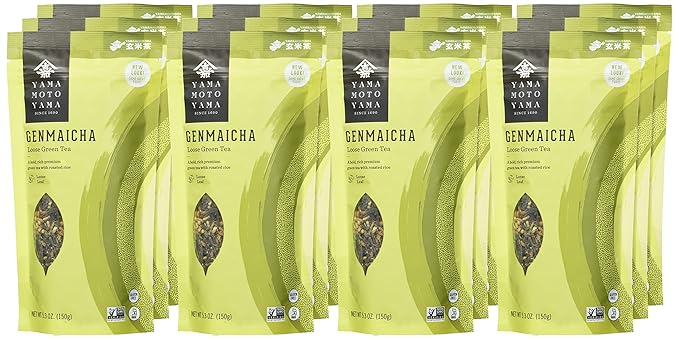 Yamamotoyama Genmai Cha Loose Green Tea 5.3oz (Pack of 12)