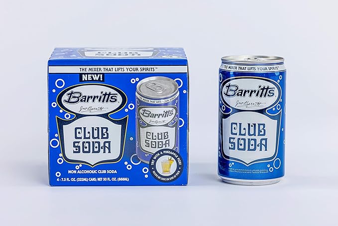Barritt's Mixers - Club &amp Tonic Mix Non-Alcoholic Soda Cocktail Mixer 7.5 fl oz Cans 24 Pack Mini