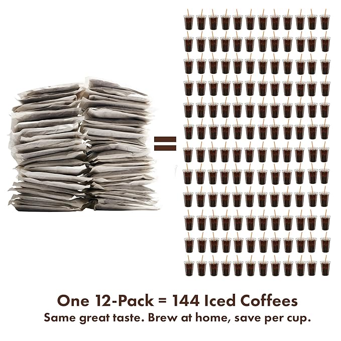 GRADY’S COLD BREW French Vanilla 100% Arabica Ground Coffee &amp Chicory Pouches 12 Bundles of 4 Easy-to-Brew Bean Bags Makes 144 drinks