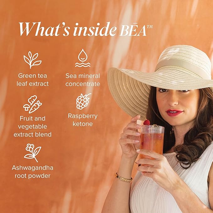 Isagenix BEA Sparkling Energy Drink - Energy &amp Metabolism Support - Whole-Food Sourced Ingredients - Includes Antioxidant Vitamins A C &amp E - Vegan-Friendly - Citrus Sunshine 12 Servings