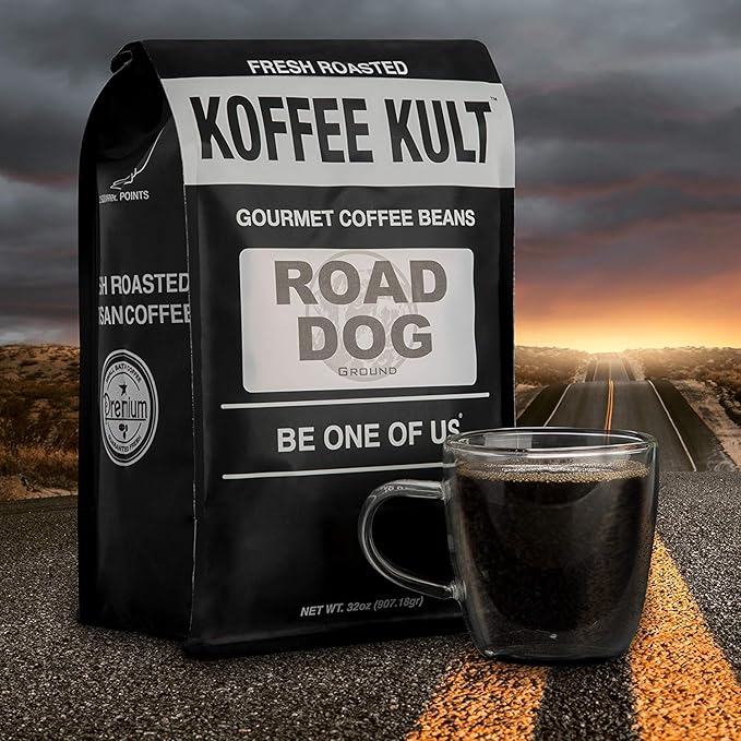Koffee Kult Road Dog Dark Roast Coffee (ground coffee12oz)