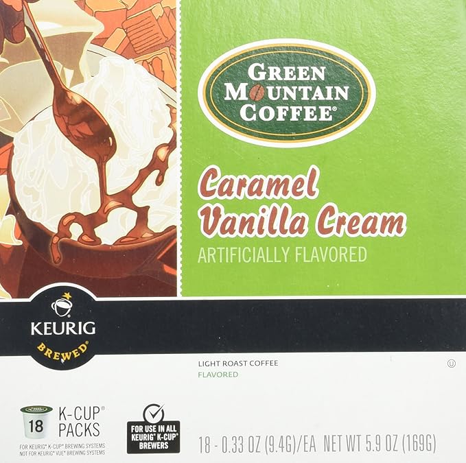Green Mountain Coffee Caramel Vanilla 18 Ct K-Cups