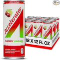 Accelerator Energy Drink Cherry Limeade 12oz can (12 pack) Zero Sugar Sustained Energy from 100% Natural Caffeine (200mg from Green Coffee Bean &amp Green Tea extract)