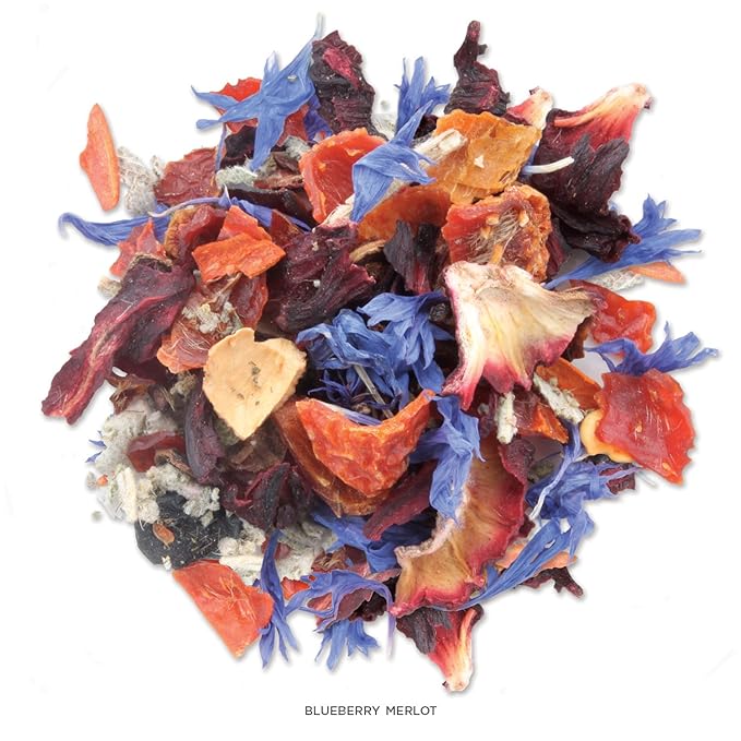 Tea Forte Premium Loose Leaf Tea Blend Resealable 1 Pound Bag Makes 160-175 Cups Blueberry Merlot Tea