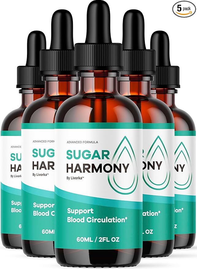 (5 Pack) Sugar Harmony Drops - Official SugarHarmony Advanced Premium Liquid Formula Support Drops - Maximum Strenght Natural Ingredients For Overall Health &amp Wellness Reviews 5 Bottles For 5 Mo