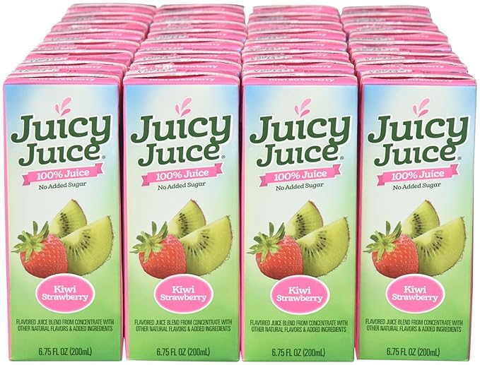 Juicy Juice Slim 8 Pack Kiwi Strawberry 6.75 Ounce Boxes (Pack of 4)