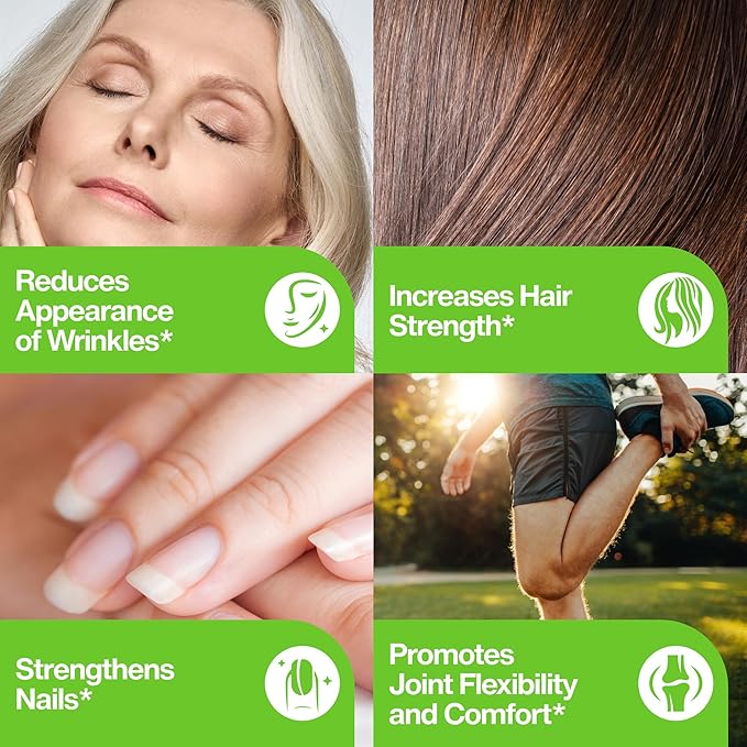 Collagen Powder for Women Men (5LB) Type I &amp III Flavorless &amp Odorless Easy-Mix Hydrolyzed Peptan Protein Peptides Joint Hair Skin &amp Nail Support Gluten-Free Non-GMO Keto Paleo Grass-Fed K