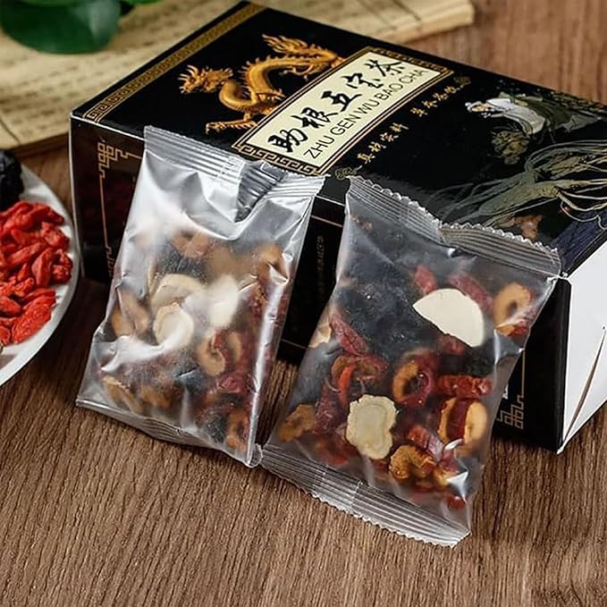 Ginseng Mulberry Herbal Tea 30 bags Kidney Tea Formula Ginseng Six Treasure Tea Organic Liver Support &amp Kidney Cleanse -Healthy Cleansing for Men &amp Women Te Para Limpiar Los Riñones (30bag/