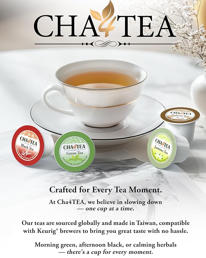 Cha4TEA 36-Count Herbal Chai Tea Pods Compatible with Keurig K-Cup Brewers