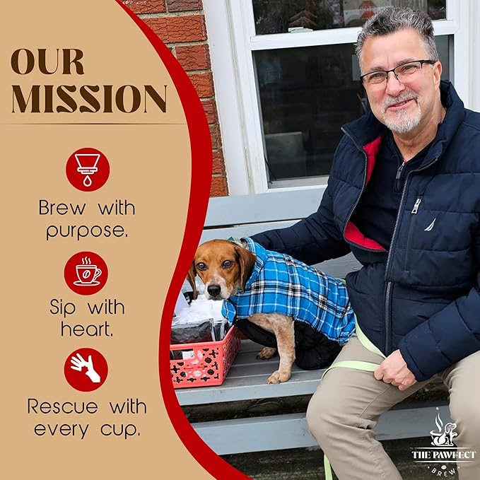 Dog Lover's Coffee – Colombia Single-Origin Medium Roast by The Pawfect Brew | Washed &amp Sun-Dried Medium Acidity &amp Smooth Body | 25% of Profits Donated to Animal Rescue | Drip Coffee 2LB