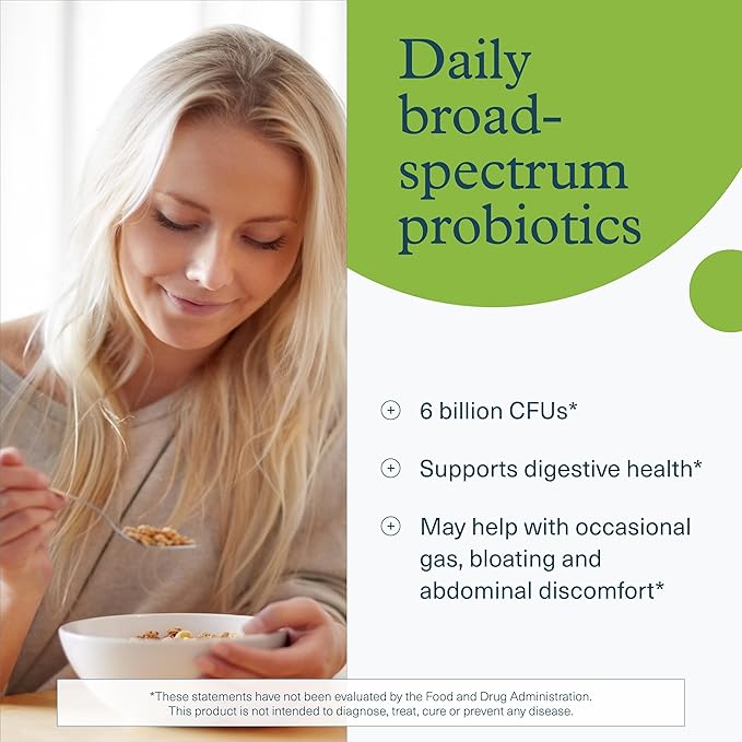 Youtheory Spore Probiotic - Helps Gut Health* - 6 Billion CFU with Prebiotics - Supports Regular Bowel Movement &amp Diarrhea Relief* - Shelf Stable - 60 Vegetarian Capsules (30-Day Supply)