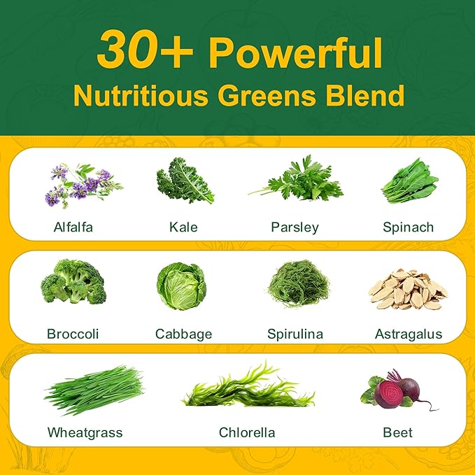 Greens Daily Gummies Super Greens Gummies for Adults Superfood Multivitamin Gummy with Spirulina Chlorella Prebiotic Fiber Fruit Veggie for Digestive &amp Gut Health Adaptogens Supplement 240 C