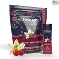 Bobelo Black Cherry Cream Energy Drink Powder Sugar Free Electrolytes with Guarana Caffeine 15 Count