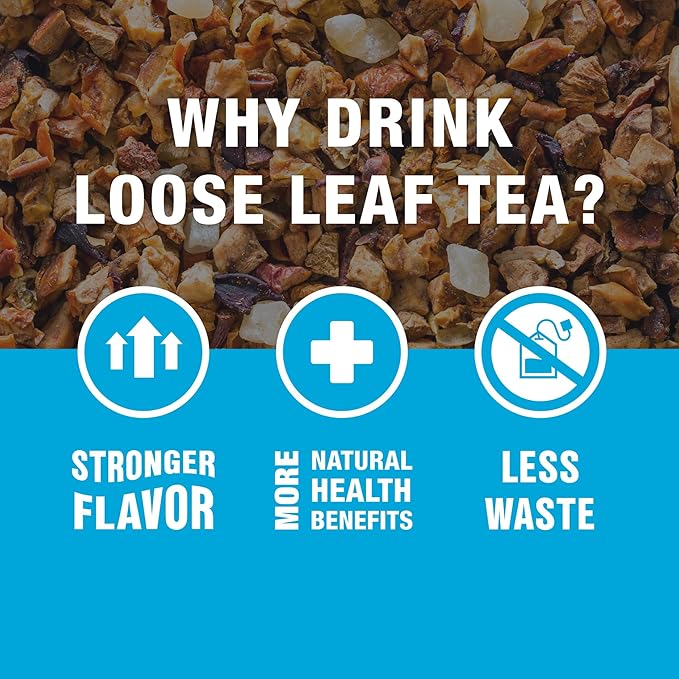 Tiesta Tea - Chunky Watermelon Loose Leaf Sweet Watermelon Herbal Tea Premium Non-Caffeinated Fruit Blend Makes Hot or Iced &amp Brews Up to 200 Cups 16oz Resealable Bulk Pouch