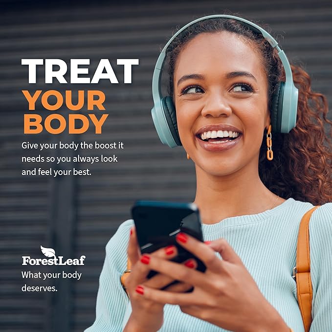 ForestLeaf Multi Collagen Pills with Hyaluronic Acid + Vitamin C | Hydrolyzed Collagen Supplements for Women or Men | Multi Collagen Capsules Peptides for Skin Wrinkles 120 Caps