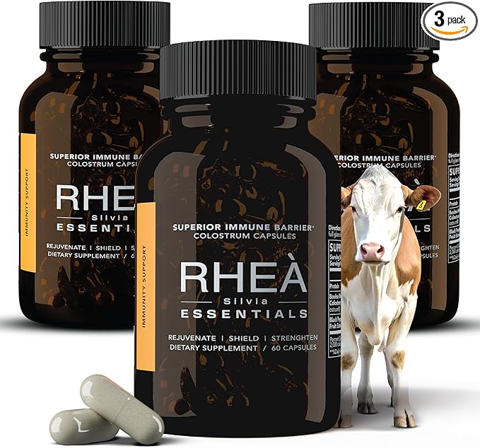 Rhea Bovine Colostrum Supplement for Women Colostrum Capsules for Gut Health Digestion Bloating Beauty Immune Support Bovine Colostrum for Humans Colostrum Pills (180caps)