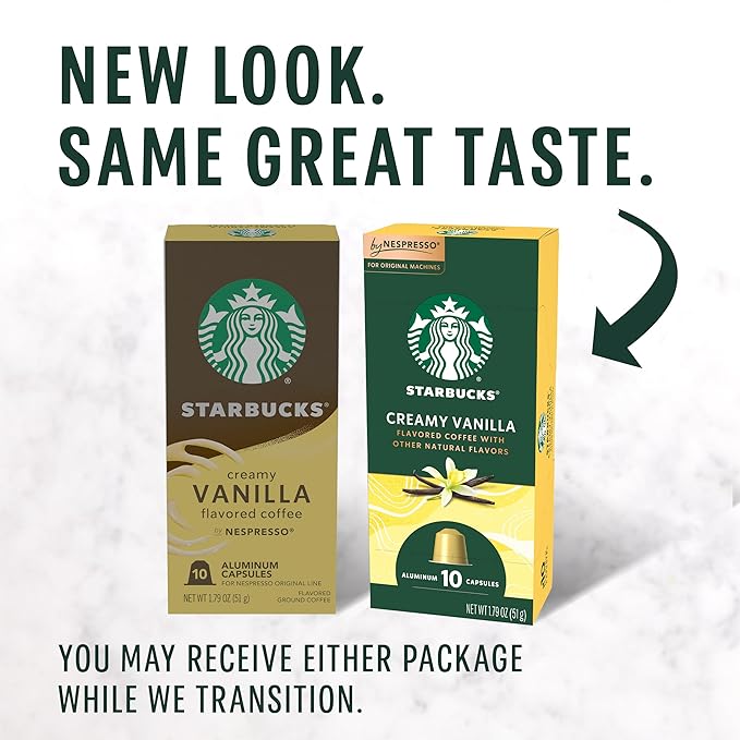 Starbucks by Nespresso Original Line Vanilla Flavored Coffee Espresso Pods 10 Count (Pack of 10)