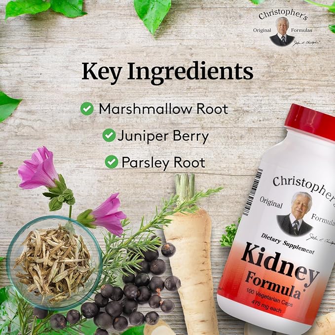 Christopher's Original Formulas Kidney Formula - Cleanse Detox &amp Repair Formula - Herbal Blend for Kidney Support - Pack of 2