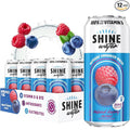 Shine Water Mixed Berry Acai Vitamin D Electrolyte Drink | Zero Sugar Hydration Beverage with Magnesium Zinc &amp Antioxidants | Low Calorie Plant-Based Vitamin Water | 12 Pack