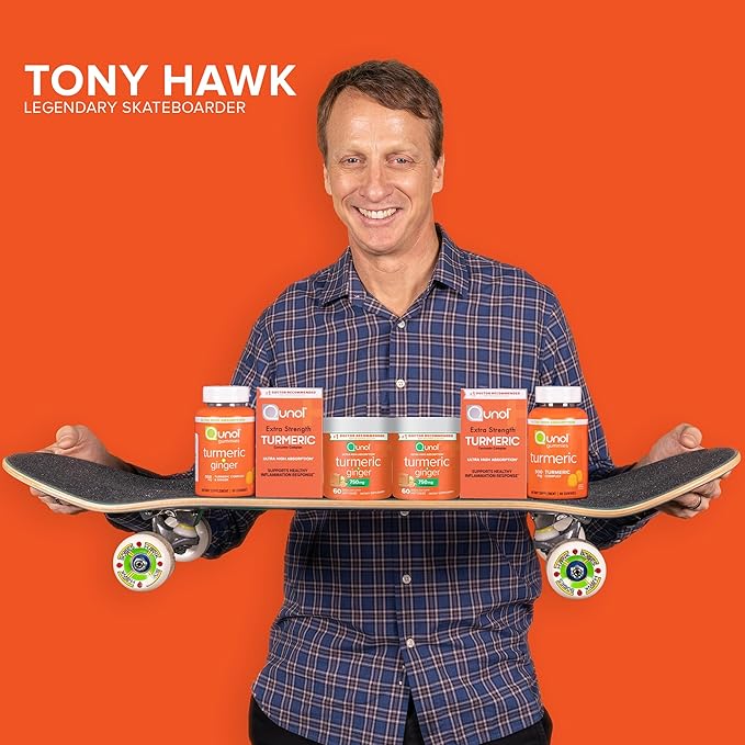 Qunol Turmeric and Ginger Soft Chews 750mg Turmeric Supplement Ultra High Absorption to Support Joint Health 90 Count