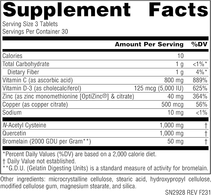Source Naturals Wellness N-A-Cetin Immune Protocol Crucial Immune Defense* - 90 Tablets