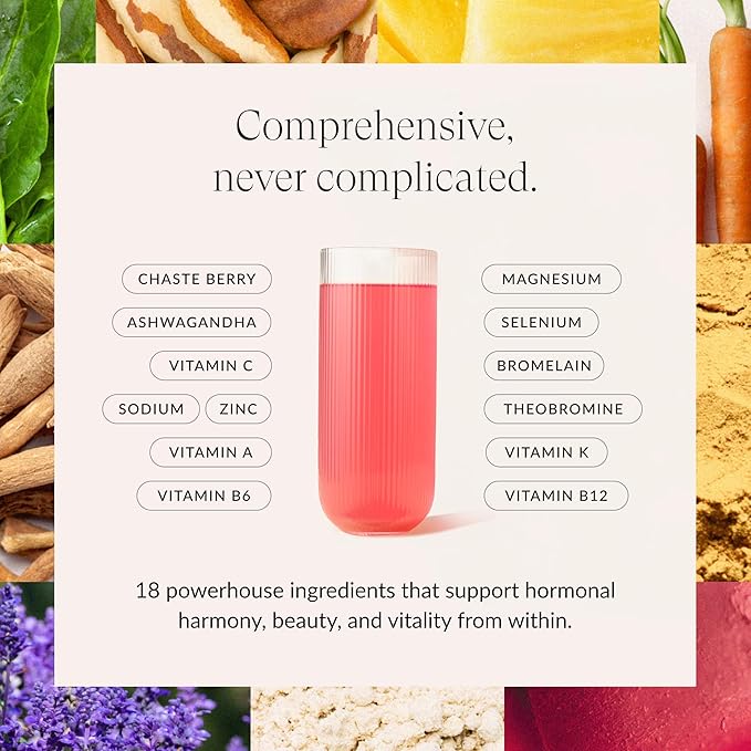 Beam Glow Hormone Balance Supplement for Women – Cortisol Supplement for Women PMS Relief Supplement Perimenopause Support Womens Vitamins Thyroid Support with Ashwagandha &amp Selenium