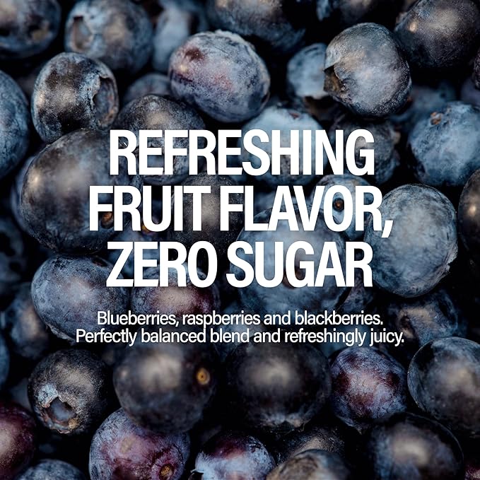 GURU ZERO SUGAR Wild Berry Organic Energy Drink with Plant Based Natural Caffeine from Green Tea Coconut Water Prebiotic Zero Added Sugars Gluten Free &amp Vegan Pre Workout 140MG Caffeine 12