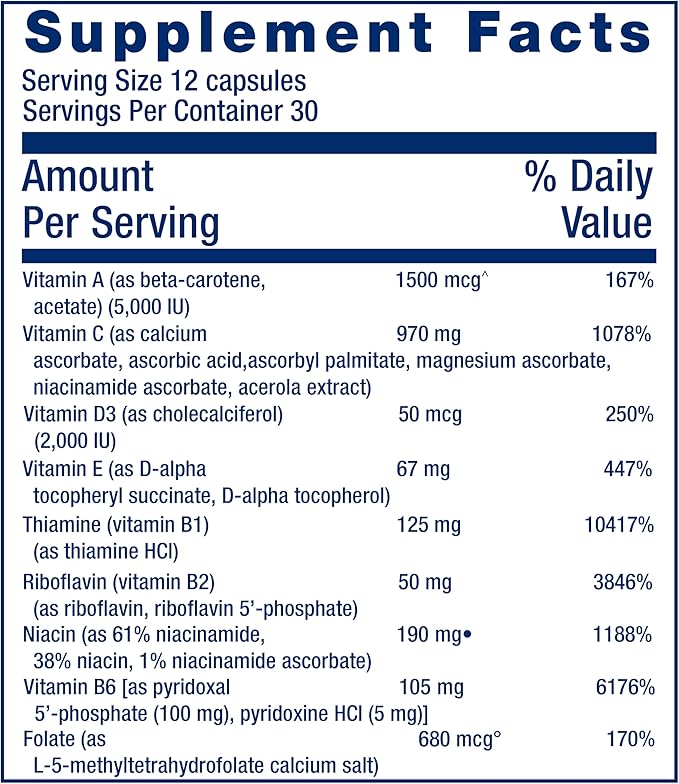 Life Extension Mix™ Capsules high-Potency Advanced Vitamin Mineral Fruit &amp Vegetable Formula Vitamin C B D E Magnesium for Whole-Body Health Healthy Aging Gluten-Free 360 Capsules