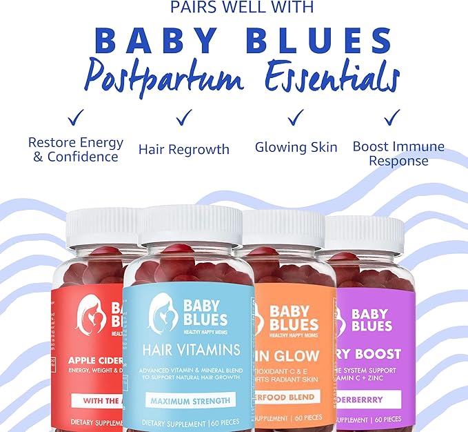 Baby Blues: Sleep Vitamins for Moms - 5mg Melatonin Strawberry Flavored Gummies