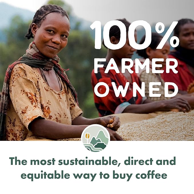Pachamama Organic Coffee - Dark Roast Whole Bean Coffee Bundle - 2x10 oz bags - French Roast + Farmer's Blend - Farmer Owned &amp Regenerative