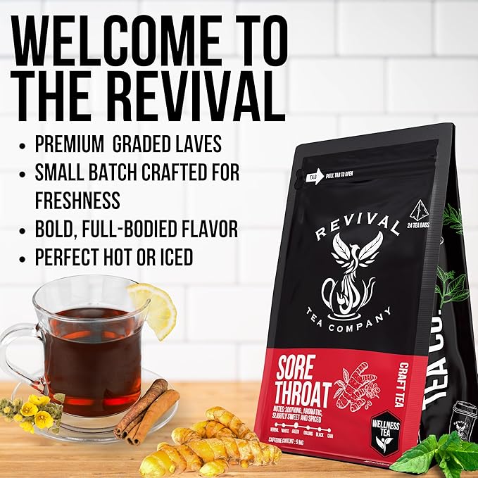 Sore Throat Tea - Wellness Tea Made with Elm Bark Licorice Root and Marshmallow Root with Herbal and Medicinal Properties - Low Caffeine - Loose Leaf 4 Ounces