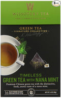 Wissotzky the Signature Collection Tea Timeless Green Tea with Nana Mint 16 Count (Pack of 6)