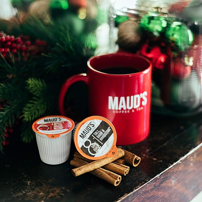 Maud's Holiday Blend Coffee Pods 40 ct Medium Roast Coffee in Single Serve Pods – 100% Arabica Coffee Compatible with Keurig K Cups Maker