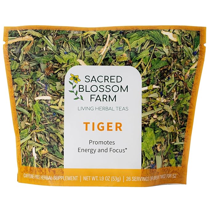 Sacred Blossom Farm Herbal Tea | Box of Flavor Set | 4 Top Selling Flavors | Farm Direct | Loose Leaf Tea | All Natural &amp Sustainably Grown in USA | Caffeine Free | 100+ Servings