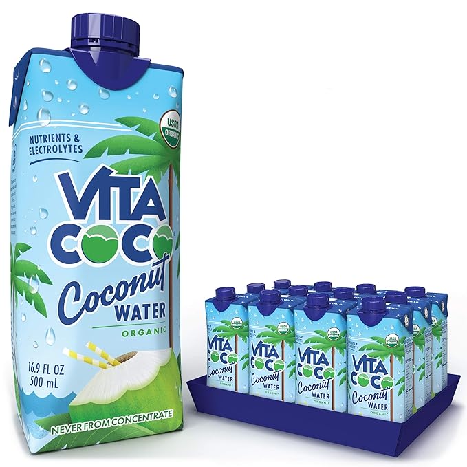 Vita Coco Coconut Water Pure Organic | Refreshing Coconut Taste | Natural Electrolytes | Vital Nutrients (Pack of 12 11.1 Oz and 16.9 Oz)