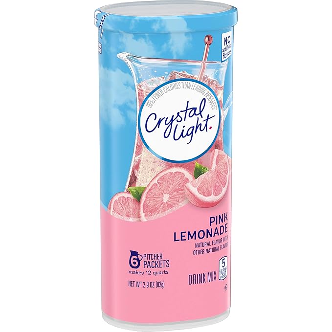 Crystal Light Pink Lemonade Drink Mix 12-Quart 2.9-Ounce Canister (Pack Of 6)