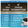 VitaCup Hydration Coffee Pods Coffee That Hydrates You w/Electrolytes Coconut Water Pink Himalayan Salt Magnesium Medium Roast Single Serve Pod compatible with Keurig K-Cup Brewers 36Ct