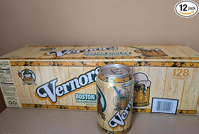 Vernors Boston Cooler Ginger Soda Creamy Vanilla and Ginger Blend 12 fl oz Cans 12 Count