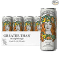 GREATER THAN Hydration for Her - Nutrient Enhanced Coconut Water Electrolyte Beverage with Real Fruit Plant-Based Vitamins &amp Fiber Clean Functional Hydration Orange Mango 12 oz (12 Pack)