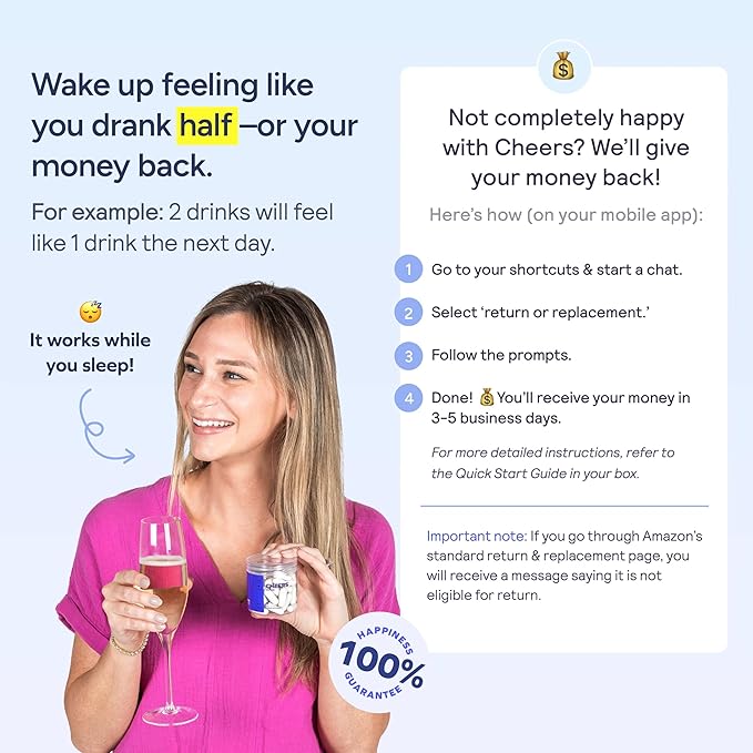 Cheers R&ampR Combo | Restore + Relief | Feel Better After Drinking &amp Support Your Liver | DHM L-Cysteine Milk Thistle Ginger White Willow Bark Caffeine L-Theanine | 12 Doses Each | Supplem
