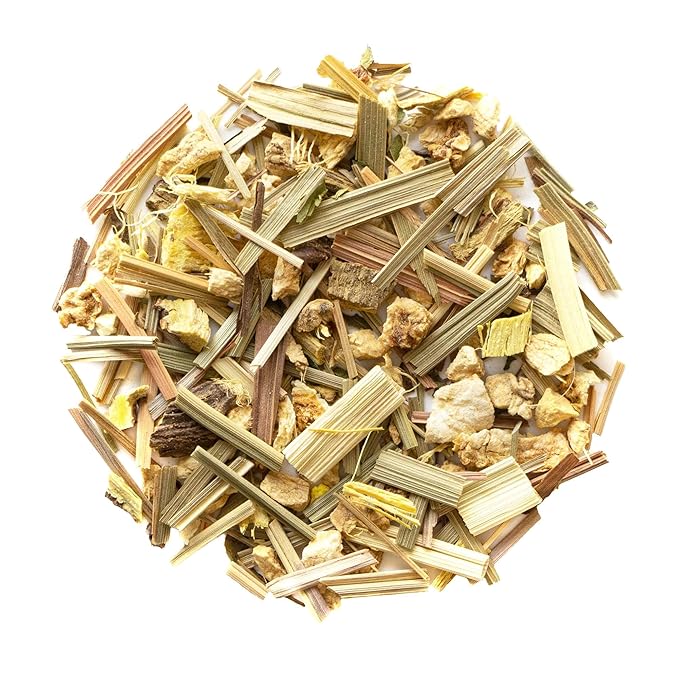 Heavenly Tea Leaves Organic Lemon Ginger Bulk Loose Leaf Herbal Tea 1 Lb. (Approx. 200 Servings) - Naturally Caffeine Free Premium Teas Perfect Hot or Iced!