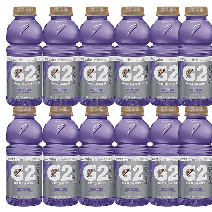 Low-Calorie Sports Drink Gatoraide Grape Flavor 20 Fl Oz Bottles (Pack of 12) – Electrolyte Thirst Quencher for Rehydration &amp Hydration Support.