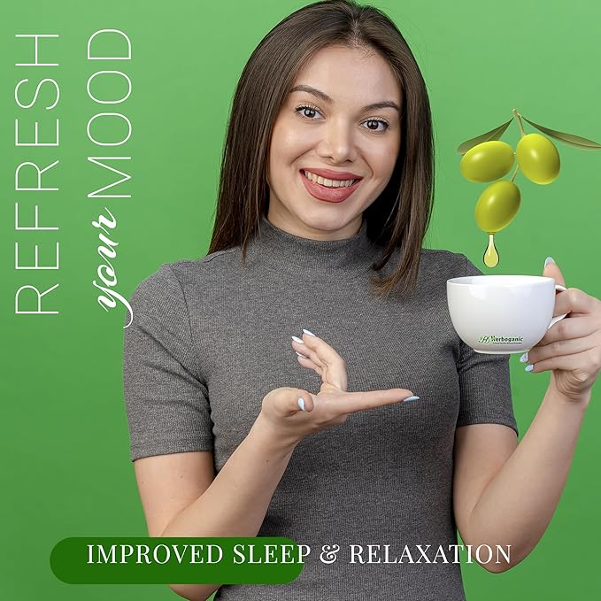 HERBOGANIC Olive Leaf Herbal Tea - Digestion Support and Immune Boost | Refreshing and Delicious Blend | Natural Ingredients | 120 Tea Bags