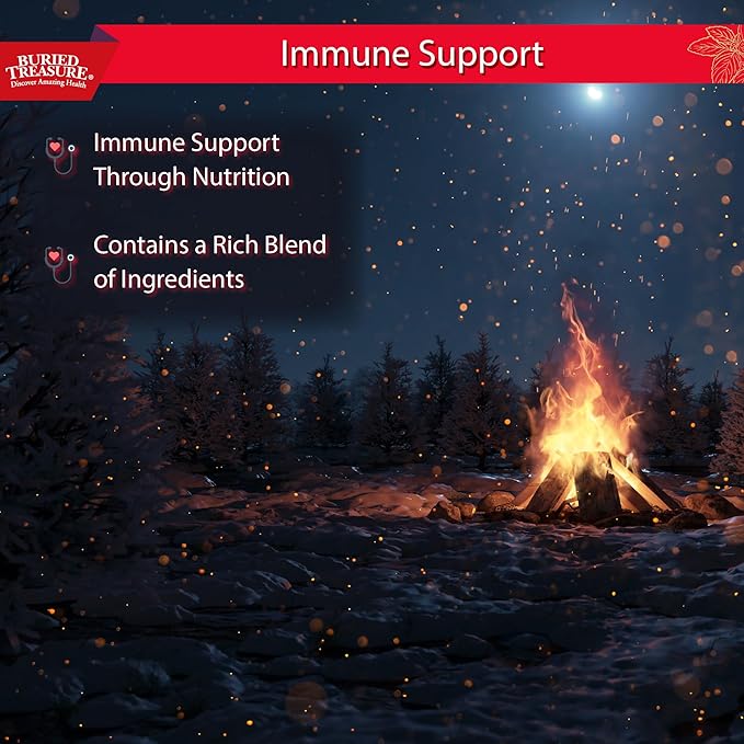 Buried Treasure ACF Extra Strength Liquid Immune Support – 1000mg Vitamin C Elderberry Zinc &amp Echinacea – Short-Term Adult Wellness Supplement 16 fl oz