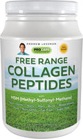 ANDREW LESSMAN Free Range Collagen Peptides Powder 30 Servings - Supports Smooth Soft Skin Comfortable Joints. Pure. Super Soluble. Unflavored. No Sugar. No Additives.