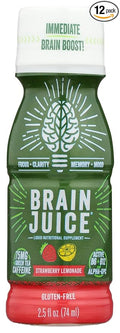 BrainJuice Strawberry Lemonade 2.5 Fluid Ounce (Pack of 12)