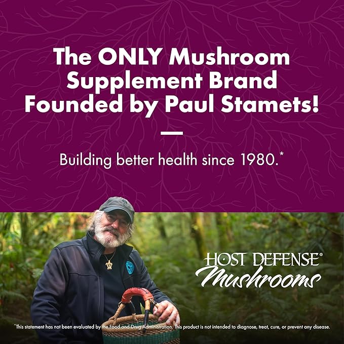 Host Defense Turkey Tail Mushroom Powder - Digestive Health &amp Immune Response Support Supplement - Mushroom Supplement for Gastrointestinal &amp Gut Microbiome Support - 3.5 oz (66 Servings)*