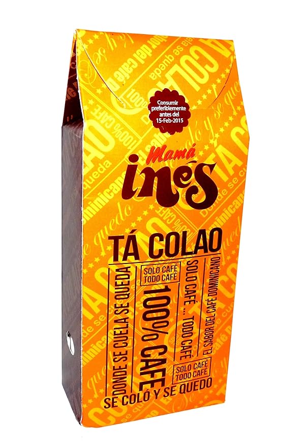 Cafe Mama Ines Traditional Dominican Ground Coffee Bag 12 Oz